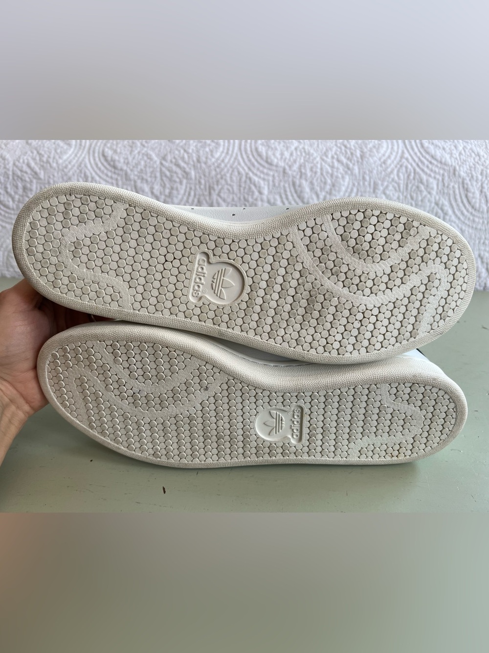 adidas Stan Smith Lux White Leather Sneakers NWOB 11 - Picture 6 of 12